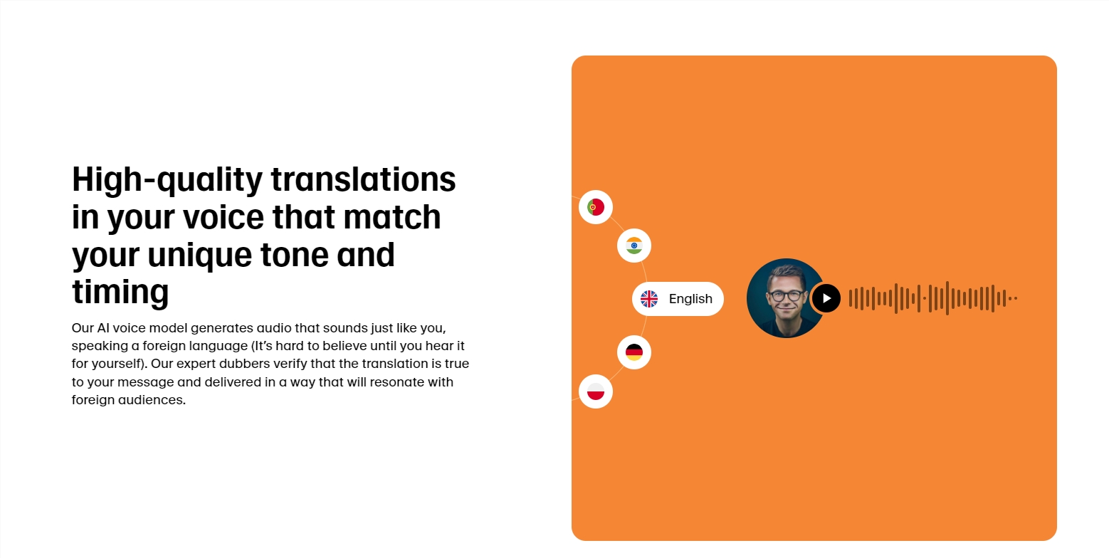 Eleven Labs：一键式多语言自动配音服务