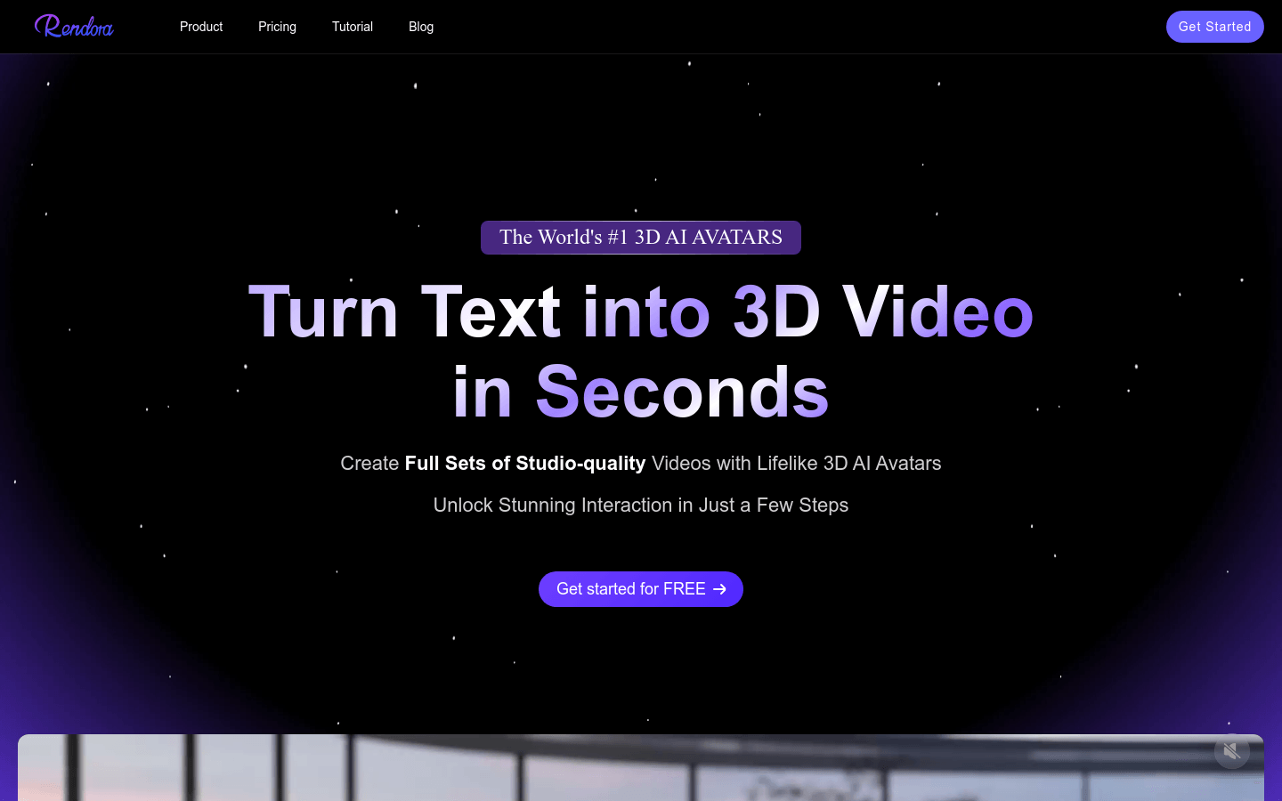 3D数字人秀翻天！Rendora AI让你秒变好莱坞大导演