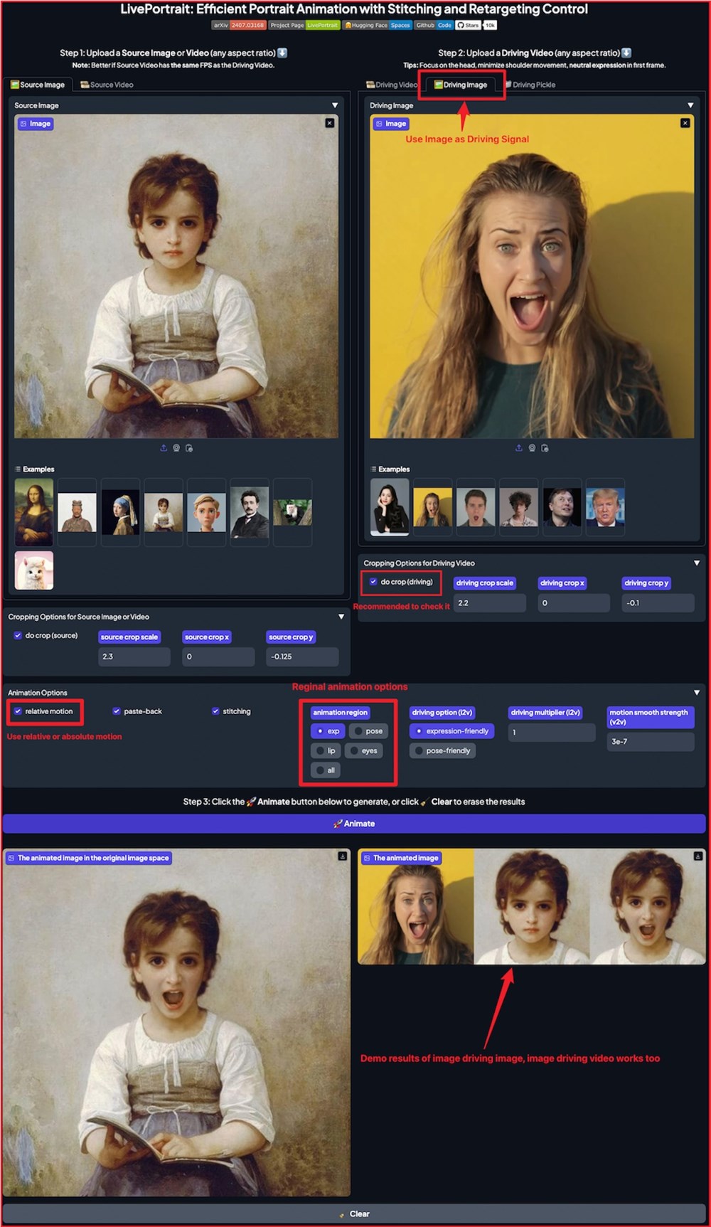 LivePortrait更新：图像驱动肖像动画与精细控制