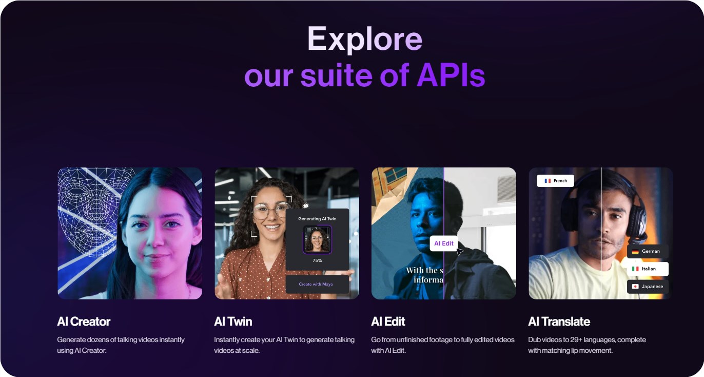 Captions推出革命性AI视频生成编辑API套件
