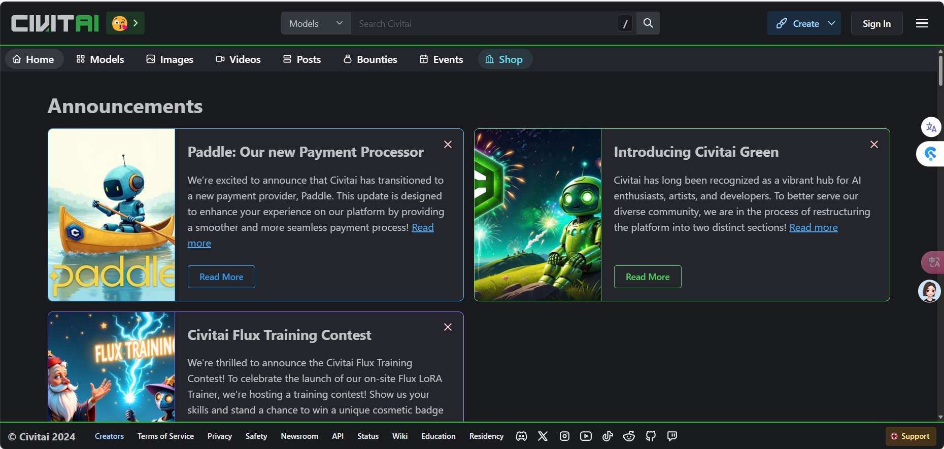 Civitai推出“绿色”新站Civitai Green：为创作者提供安全纯净的模型资源