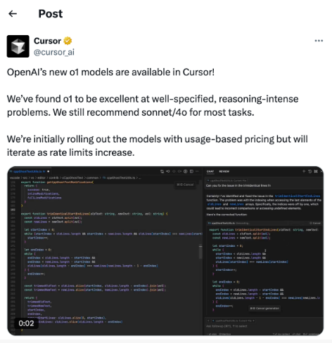 OpenAI 推出 o1 模型，革新编程体验