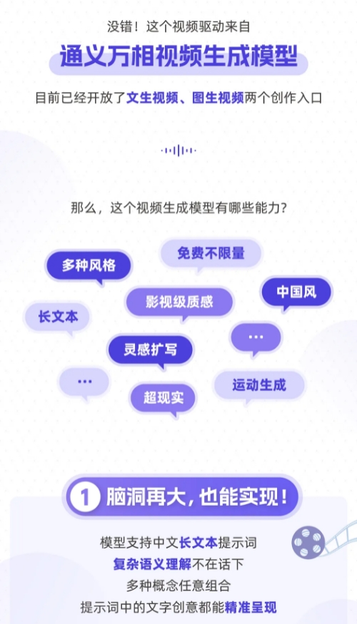 阿里巴巴推出通义万相AI生视频：快速生成多样化视频内容